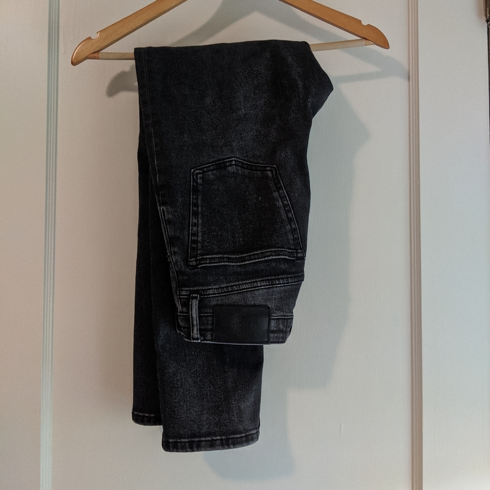 Everlane high rise straight Jean washed black 25